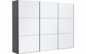 Afbeelding van een Goossens Kledingkast Easy Storage Sdk, 303 cm breed, 220 cm hoog, 3x 3 paneel glas schuifdeuren