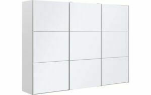 Afbeelding van een Goossens Kledingkast Easy Storage Sdk, 303 cm breed, 220 cm hoog, 3x 3 paneel glas schuifdeuren