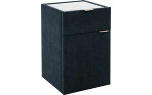 Afbeelding van een Goossens Nachtkastje Briljant Luxe, 1 deur links, 1 lade, met inleg glasblad