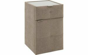 Afbeelding van een Goossens Nachtkastje Briljant Royal, 1 deur rechts, 1 lade, met inleg glasblad