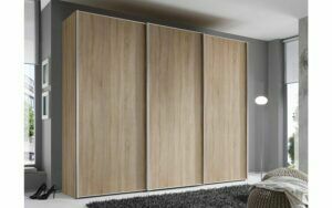 Afbeelding van een Goossens Kledingkast Big Choice Type 01 163, Slaapkamerkast 298 cm breed, 222 cm hoog, 3 schuifdeuren