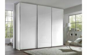 Afbeelding van een Goossens Kledingkast Big Choice Type 01 163, Slaapkamerkast 280 cm breed, 222 cm hoog, 3 glas schuifdeuren
