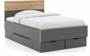 Afbeelding van een Goossens Bedframe Peder, 120 x 200 cm met 3 bedlades