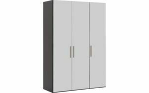 Afbeelding van een Goossens Kledingkast Easy Storage Ddk, Kledingkast 153 cm breed, 220 cm hoog, 3x glas draaideur