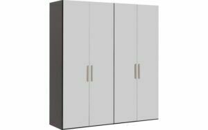 Afbeelding van een Goossens Kledingkast Easy Storage Ddk, Kledingkast 203 cm breed, 220 cm hoog, 4x glas draaideur