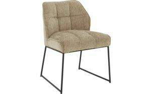 Afbeelding van een Goossens Eetkamerstoel Ronnie bruin stof leuning, elegant chic