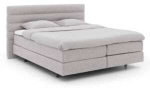 Afbeelding van een Goossens Boxspring Compleet Quatro Compleet, Vlak 140 x 200 cm box (=2x70cmx200cm) 2x matras gestoffeerd pocketvering, 1x matrastopper joy deluxe