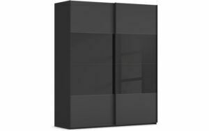 Afbeelding van een Goossens Kledingkast Finca Combi Glans-mat Glas, Slaapkamerkast 200 cm breed, 223 cm hoog, 2x 4 paneel (glas met glas mat combinatie) schuifdeuren