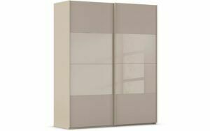 Afbeelding van een Goossens Kledingkast Finca Combi Glans-mat Glas, Slaapkamerkast 200 cm breed, 223 cm hoog, 2x 4 paneel (glas met glas mat combinatie) schuifdeuren