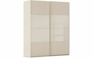 Afbeelding van een Goossens Kledingkast Finca Combi Glans-mat Glas, Slaapkamerkast 160 cm breed, 223 cm hoog, 2x 4 paneel (glas met glas mat combinatie) schuifdeuren