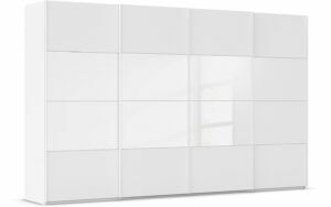 Afbeelding van een Goossens Kledingkast Finca Combi Glans-mat Glas, Slaapkamerkast 360 cm breed, 236 cm hoog, 4x 4 paneel (glas met glas mat combinatie) schuifdeuren