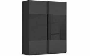 Afbeelding van een Goossens Kledingkast Finca Combi Glans-mat Glas, Slaapkamerkast 180 cm breed, 236 cm hoog, 2x 4 paneel (glas met glas mat combinatie) schuifdeuren