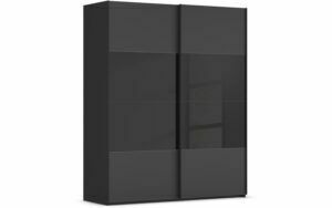 Afbeelding van een Goossens Kledingkast Finca Combi Glans-mat Glas, Slaapkamerkast 200 cm breed, 236 cm hoog, 2x 4 paneel (glas met glas mat combinatie) schuifdeuren