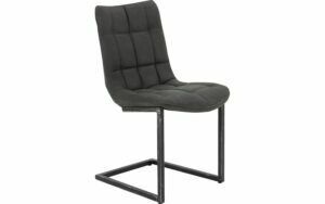 Afbeelding van een Goossens Eetkamerstoel Steven grijs micro leer leuning, urban industrieel