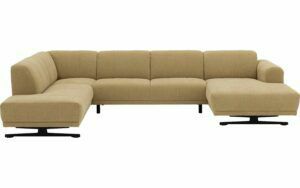 Afbeelding van een Goossens Bank Mellow geel, stof, stijlvol landelijk