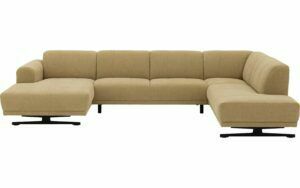 Afbeelding van een Goossens Bank Mellow geel, stof, stijlvol landelijk