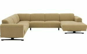 Afbeelding van een Goossens Bank Mellow geel, stof, stijlvol landelijk