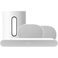 Afbeelding van een Sonos Ray Wit + 2x Era 300 Wit + Sub Mini Wit