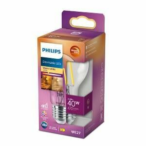 Afbeelding van een Philips LED GLS E27 3,4-40W filament helder WarmGlow blister - 5102513