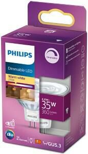 Afbeelding van een Philips LED spot MR16 GU5.3 12V 4,6-35W 2700K dimbaar blister - 5104245