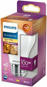 Afbeelding van een Philips LED GLS E27 10,5-100W filament mat WarmGlow blister - 5102558