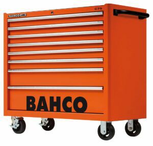 Afbeelding van een Bahco Gereedschapswagen 'classic' C75 40" met 8 lades | oranje | 986 mm x 501 mm x 1100 mm - 1475KXL8