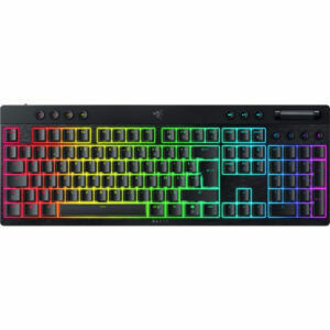 Afbeelding van een Razer BlackWidow V4 Low-Profile HyperSpeed gaming toetsenbord