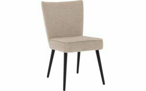 Afbeelding van een Goossens Eetkamerstoel Rob beige stof leuning, urban industrieel