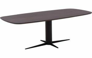 Afbeelding van een Goossens Eettafel Levi, Semi ovaal 160 x 110 cm