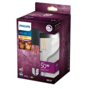 Afbeelding van een Philips LED Globe G125 E27 7,2-50W 2700K Kopspiegel filament dimbaar blister - 5103504