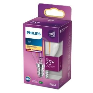 Afbeelding van een Philips LED kogel E14 2-25W 2700K filament helder blister - 5101502