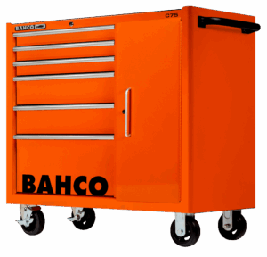 Afbeelding van een Bahco 40" klassieke C75 gereedschapswagen met 6 lades en opbergkast | 1100 x 986 x 501mm - 1475KXL6C