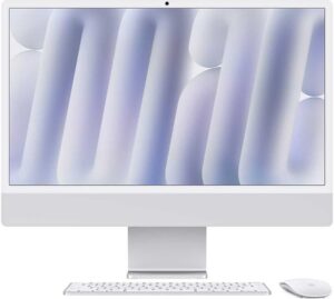 Afbeelding van een Apple iMac 24" Zilver (2024) - M4 chip 10 CPU/GPU 24GB RAM 512GB SSD