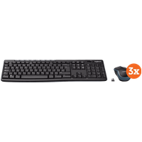 Afbeelding van een Logitech MK270 Draadloos Toetsenbord en Muis QWERTY 3-Pack