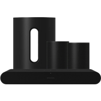 Afbeelding van een Sonos Ray Zwart + 2x Era 100 + Sub Mini Zwart