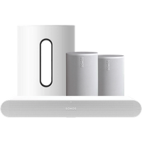 Afbeelding van een Sonos Ray Wit + 2x Era 100 Wit + Sub Mini Wit