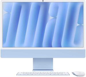 Afbeelding van een Apple iMac 24" Blauw (2024) - M4 chip, 10 CPU/GPU, 24GB/512GB SSD