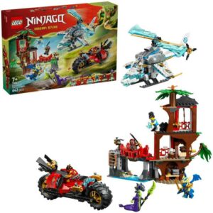 Afbeelding van een LEGO Ninjago - Ninjavoertuigen bij de boomhut Constructiespeelgoed