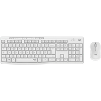 Afbeelding van een Logitech MK295 Silent Draadloze Toetsenbord en Muis Wit QWERTY