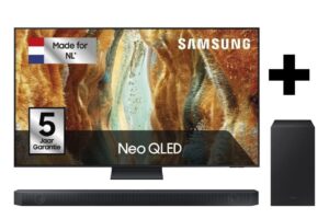 Afbeelding van een EP:Bundel Samsung QE75QN77F 4K Neo QLED TV + HW-Q600F Soundbar