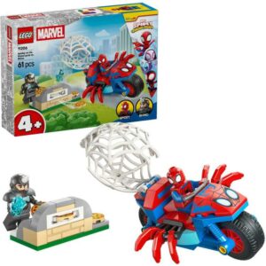 Afbeelding van een LEGO Marvel - Spidey op zijn motor vs. Rhino Constructiespeelgoed