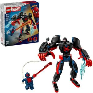 Afbeelding van een LEGO Marvel - Miles Morales mecha vs. Spider-Man 2099 Constructiespeelgoed