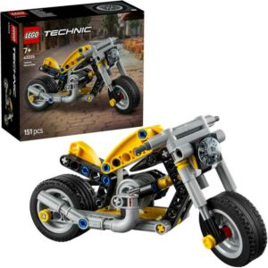 Afbeelding van een LEGO 42225 Technic Gelbes Motorrad Constructiespeelgoed