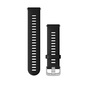 Afbeelding van een Garmin Siliconen Band 22 Mm Zwart/zilver