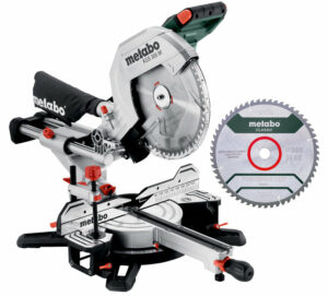 Afbeelding van een Metabo Afkortzaag KGS 305 M SET met trekfunctie | nieuwste model + extra zaagblad - 613305900