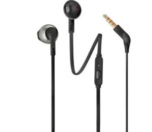 Afbeelding van een JBL T205 Zwart Bedrade in-ear oordopjes