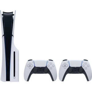 Afbeelding van een Sony PlayStation 5 Slim 1 TB + 2 controllers Spelconsole