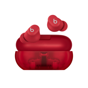 Afbeelding van een Apple Beats Solo Buds Transparant Rood Oordopjes