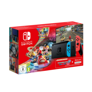 Afbeelding van een Nintendo Switch Rood En Blauw + Mario Kart (digitaal) 3 Maanden Online