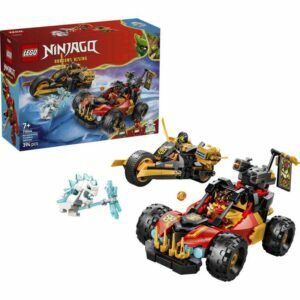 Afbeelding van een LEGO Ninjago - Kai en Cole's combivoertuigen Constructiespeelgoed